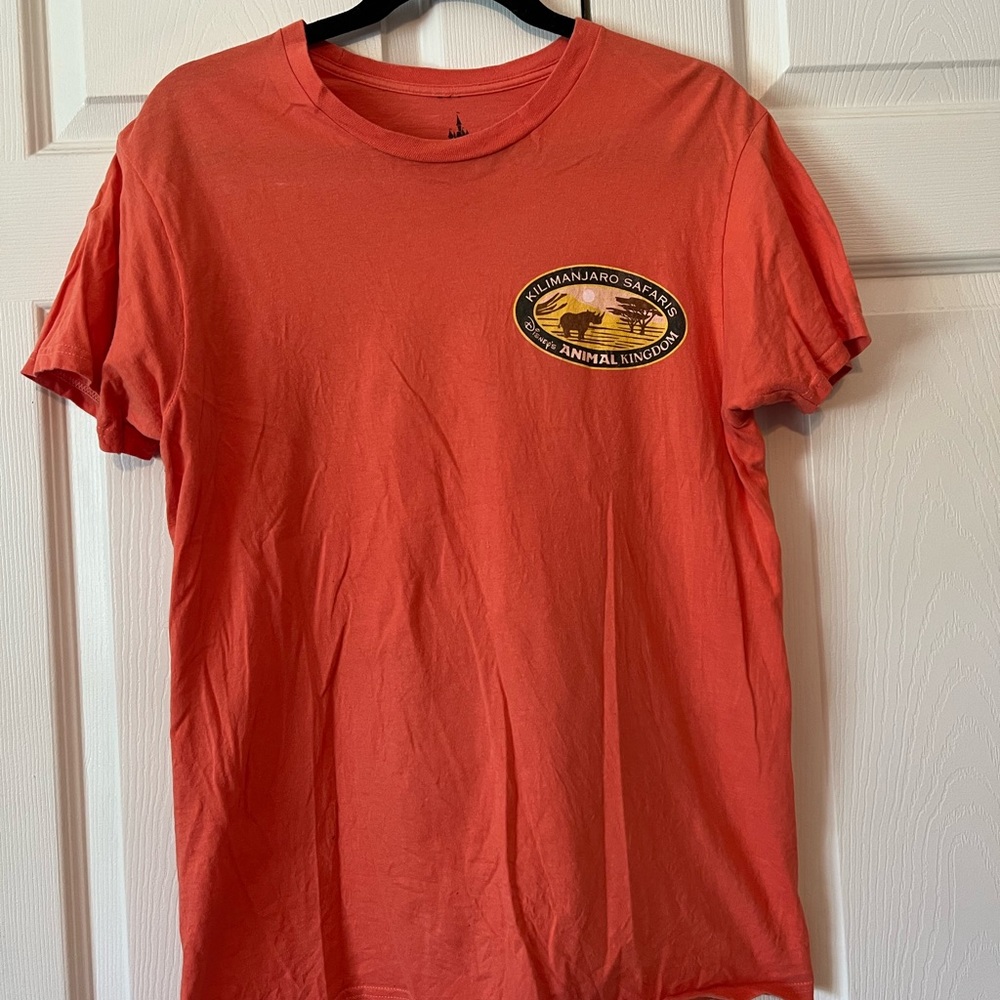 Disney Animal Kingdom orange tee shirt
